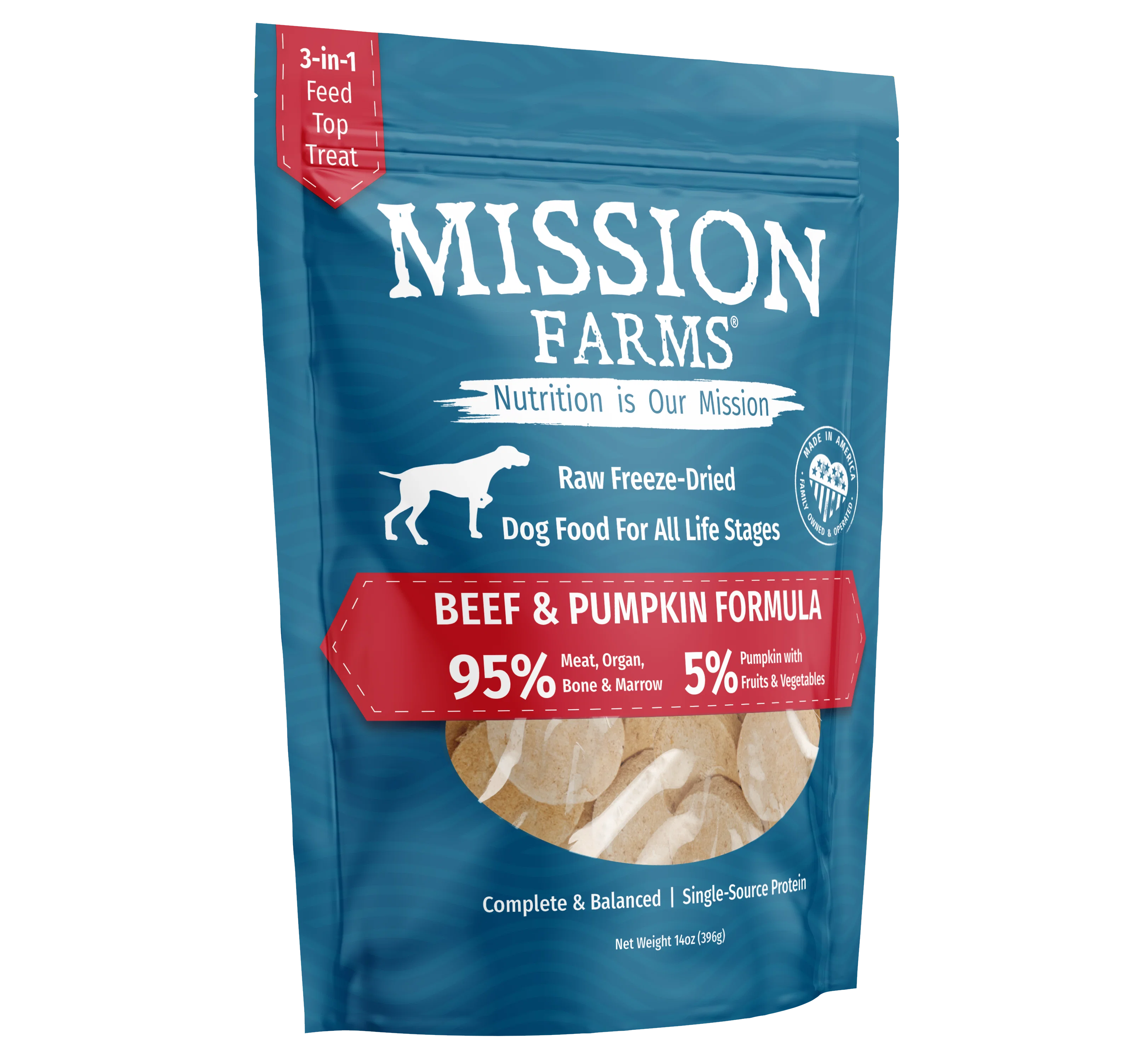 Nutritious Beef & Pumpkin Dog Food Patties - 14 oz. Bag - Image 3