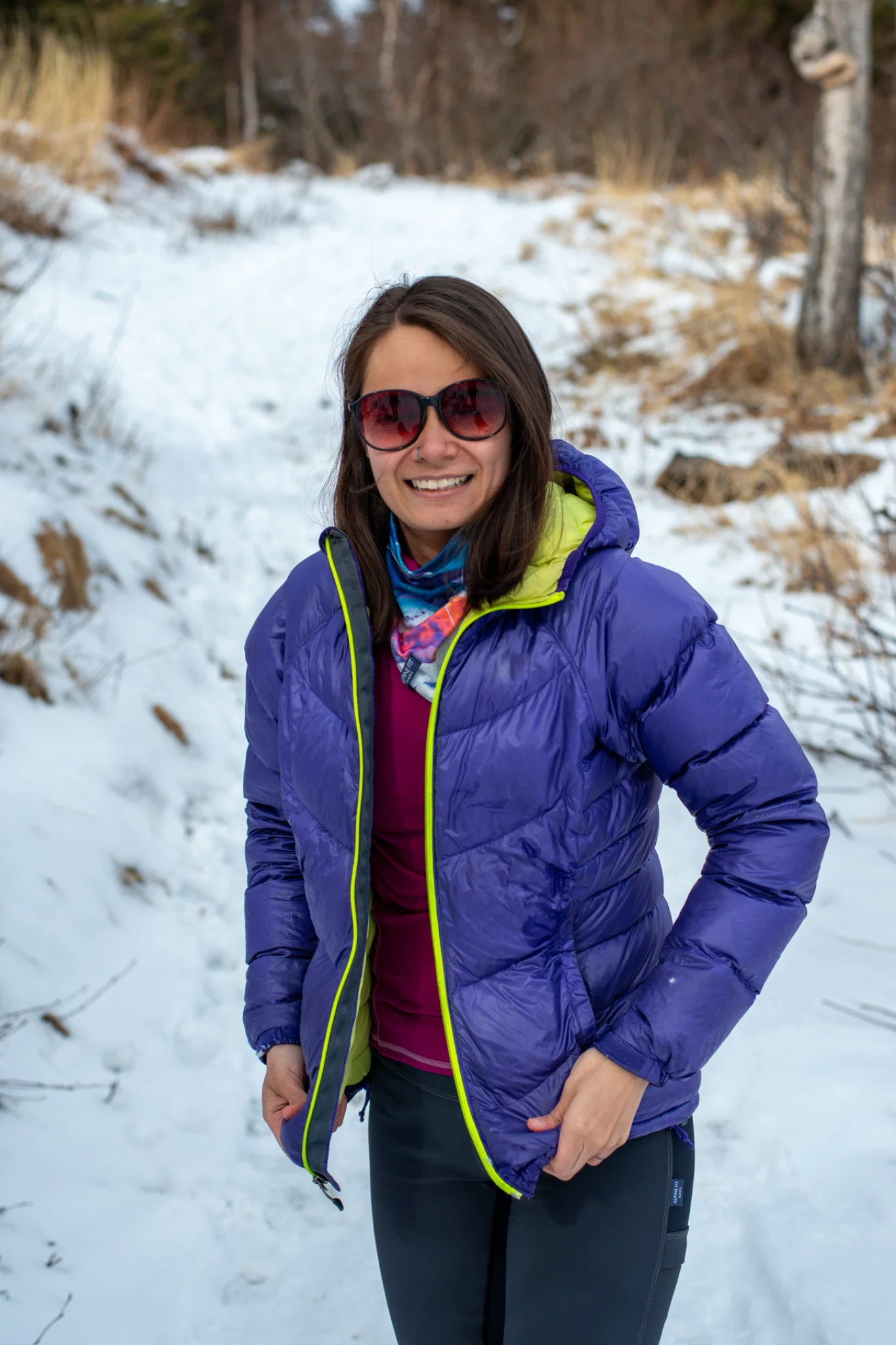 Mountain Recycled Fleece V Front Neck Warmer - Image 3