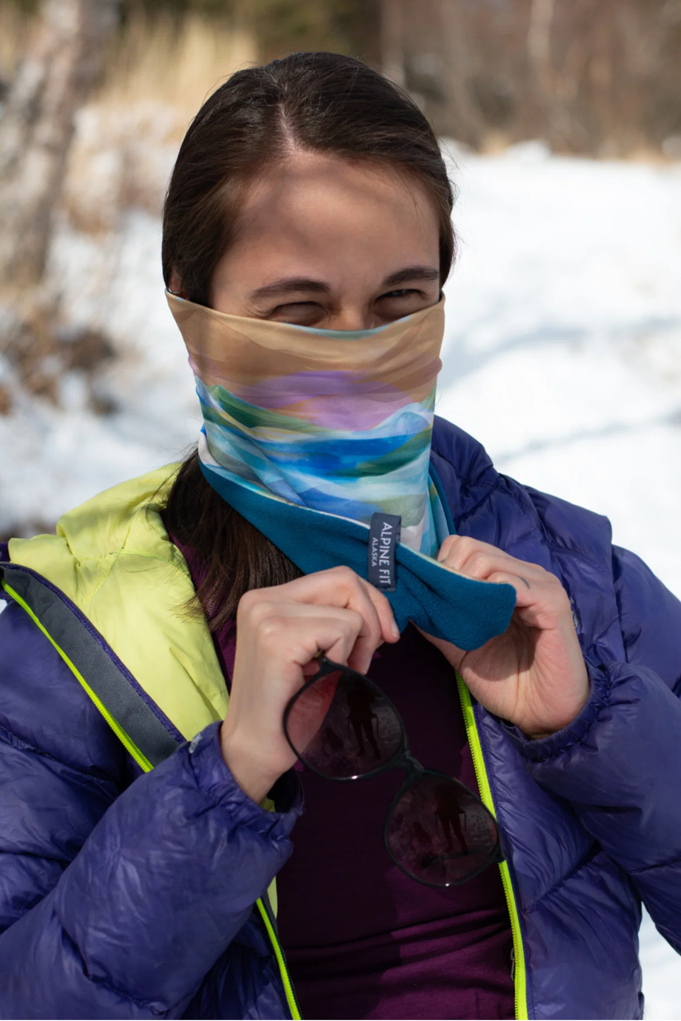 Mountain Merino Wool V Front Neck Warmer - Image 3